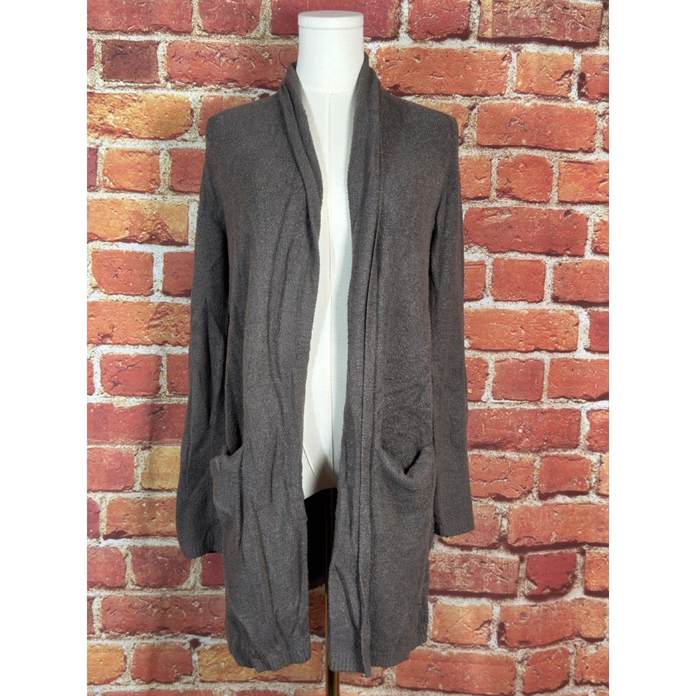 Barefoot Dreams Bamboo Chic Lite Knit Open Front Cardigan Cozy‎ Soft Comfort EUC
